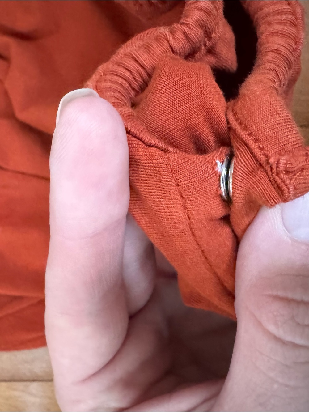 Ruffle Butts Rust Orange Ruffle-Sleeve Baby One-Piece - Picture 5 of 10